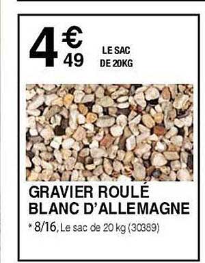 gravier roulé blanc d'allemagne