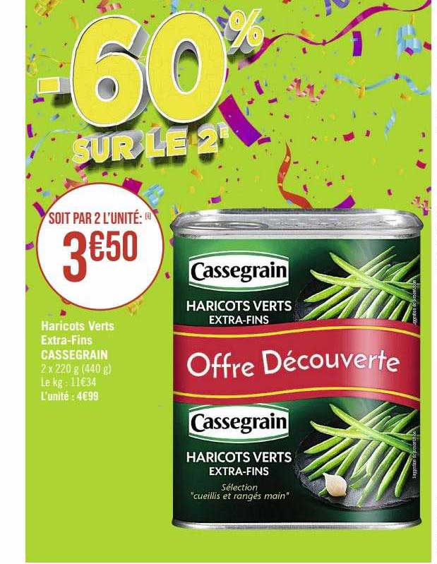 haricots verts extra-fins cassegrain