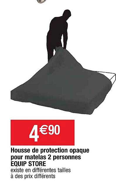 housse de protection opaque pour matelas 2 personnes equip store