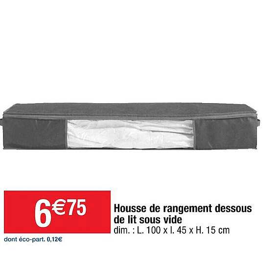 housse de rangement dessous de lit sous vide