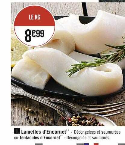 lamelles d'encornet ou tentacules d'encornet
