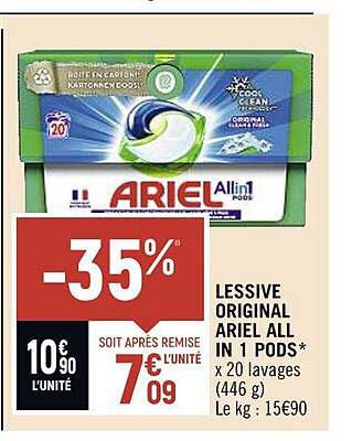 lessive original ariel all in 1 pods