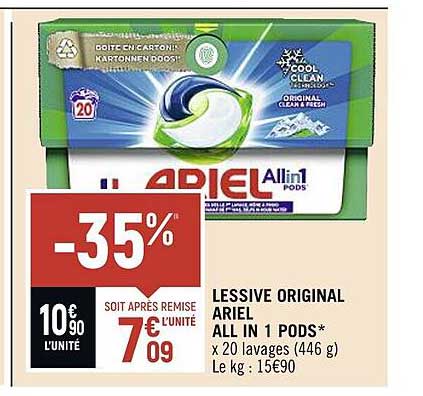 lessive original ariel all in 1 pods