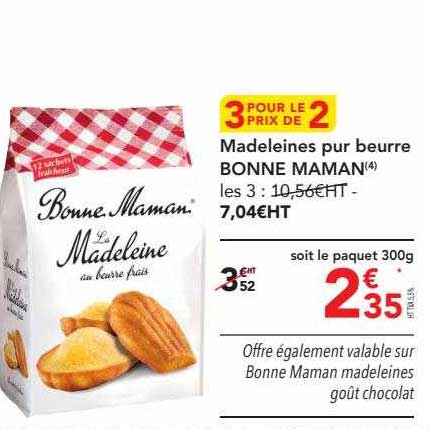 madeleines pur beurre bonne maman