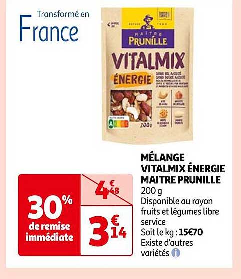 mélange vitalmix énergie maître prunille