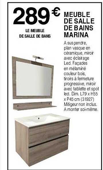 meuble de salle de bains marina