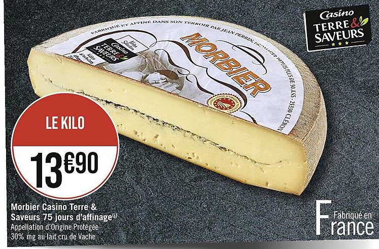 morbier casino terre & saveurs 75 jours d'affinage