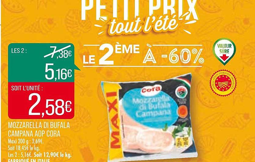 Mozzarella Di Bufala Campana Aop Cora