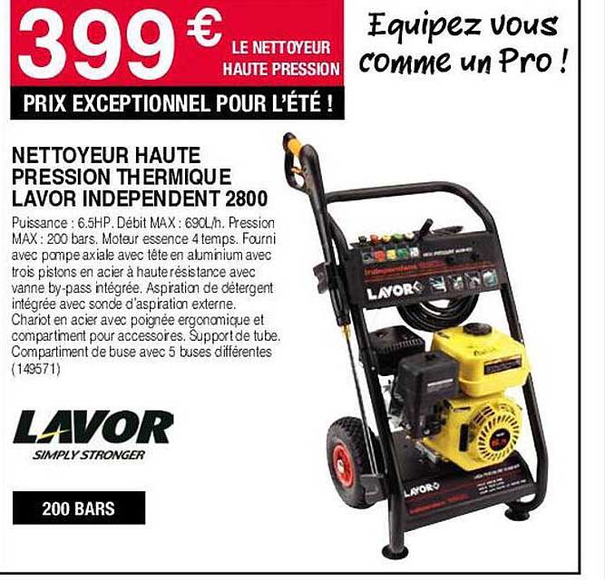 nettoyeur haute pression thermique lavor indépendant 2800 lavor