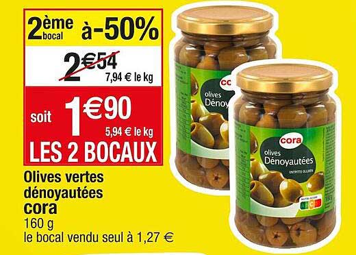 Olives Vertes Dénoyautées Cora