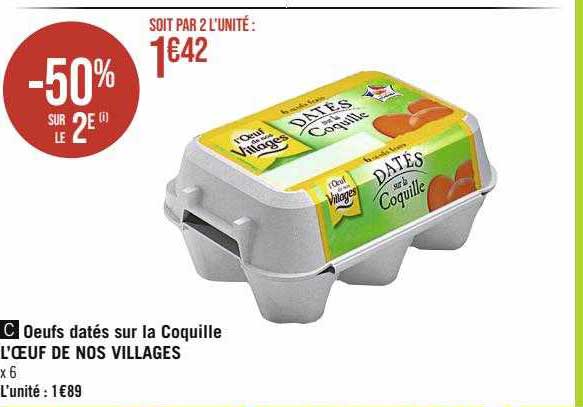 œufs datés sur la coquille l'œuf de nos villages