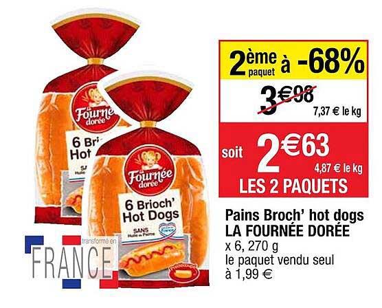 pains broch' hot dogs la fournée dorée