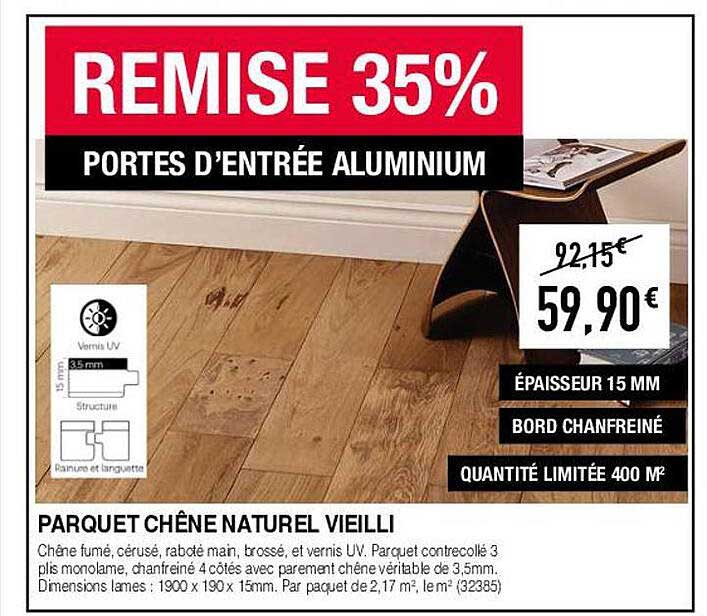 parquet chêne naturel vieilli