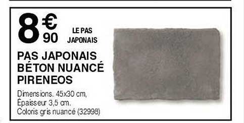pas japonais béton nuancé pireneos