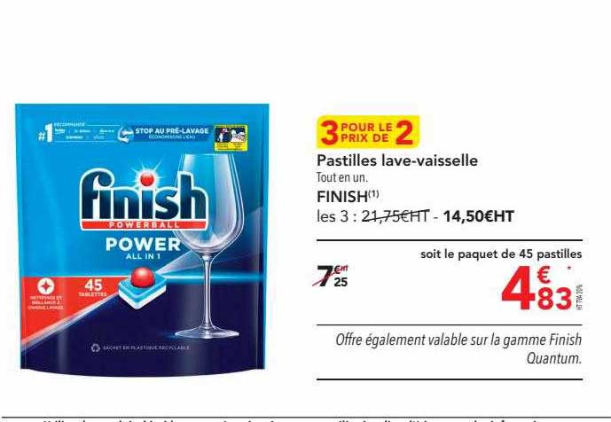 pastilles lave-vaisselle finish