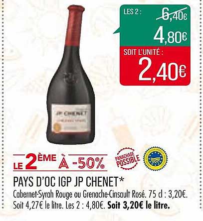 pays d'oc igp jp chenet