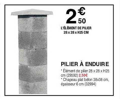 pilier à enduire