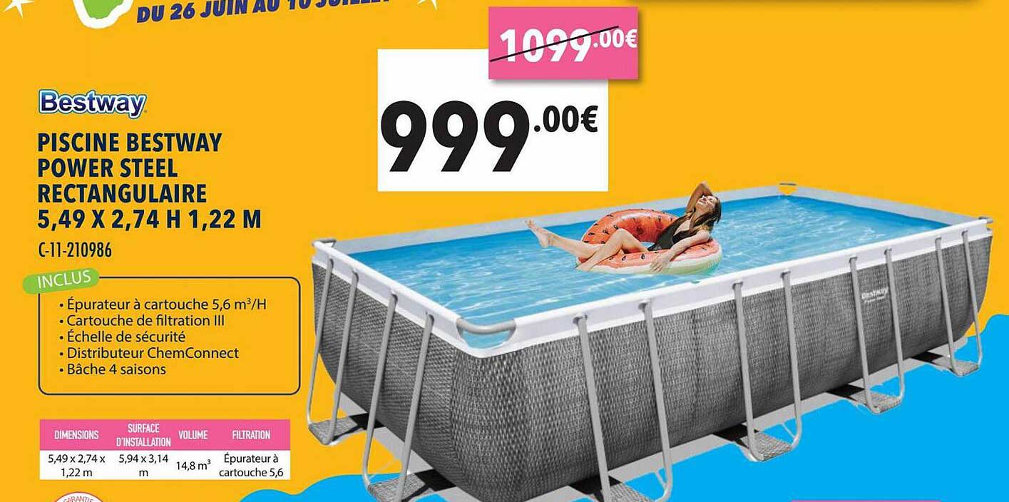 Piscine Bestway Power Steel Rectangulaire