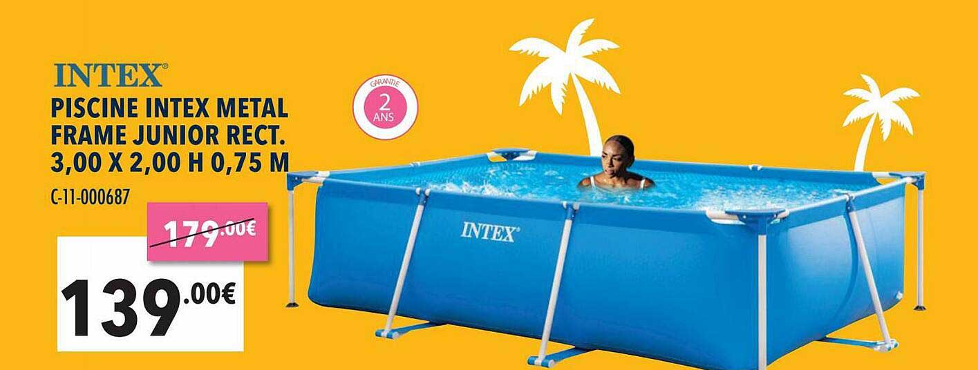 piscine intex métal frame junior rect.