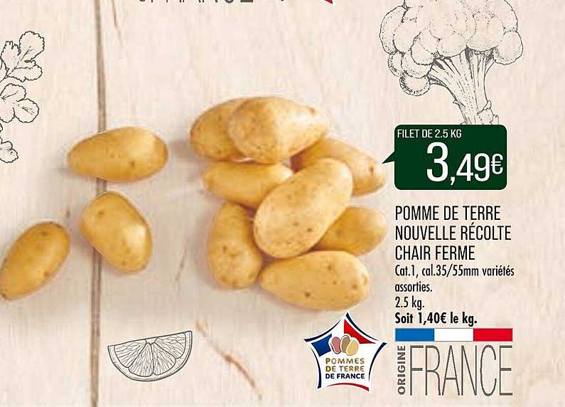 pomme de terre nouvelle récolte chair ferme