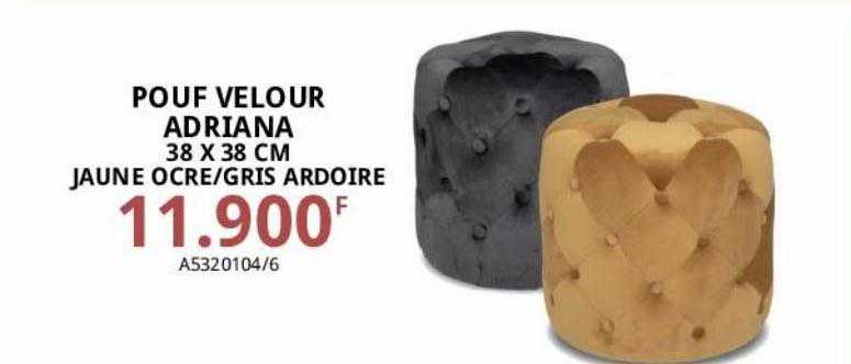 pouf velour adriana