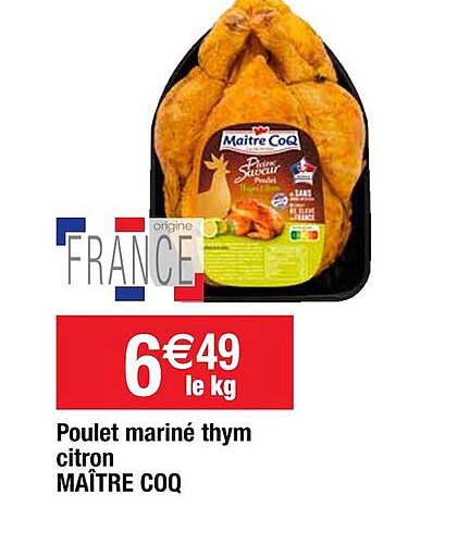 poulet mariné thym citron maître coq
