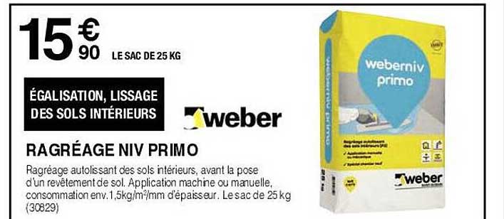 Ragréage Niv Primo Weber