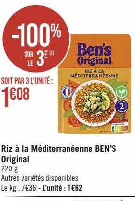 Riz à La Méditerranéenne Ben's Original