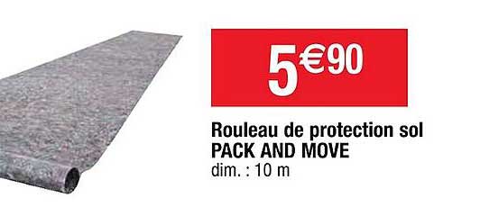 rouleau de protection sol pack and move