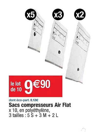sacs compresseurs air flat