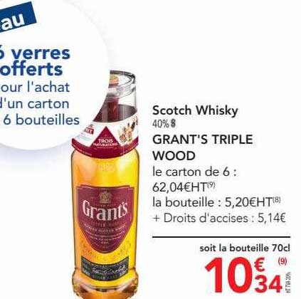 Scotch Whisky Grant's Triple Wood