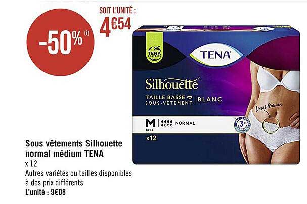 sous vêtements silhouette normal médium tena
