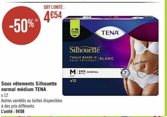 sous vêtements silhouette normal médium tena