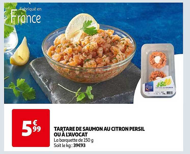 Tartare De Saumon Au Citron Persil Ou à L'avocat