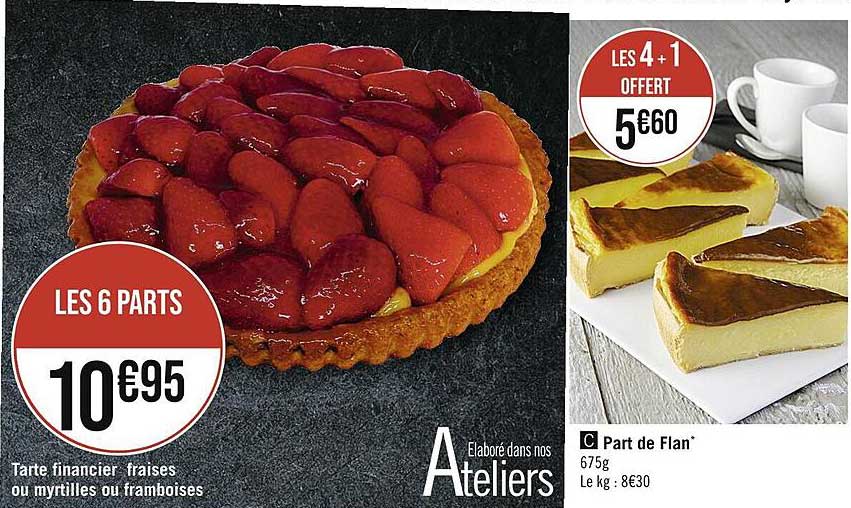 Tarte Financier Fraises Ou Myrtilles Ou Framboises Ou Part De Flan