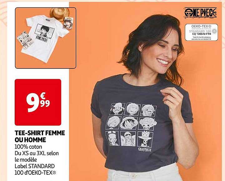 tee-shirt femme ou homme one piece