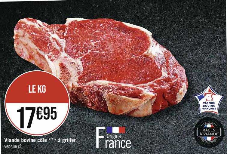Viande Bovine Côte à Griller