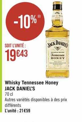 whisky tennessee honey jack daniel's