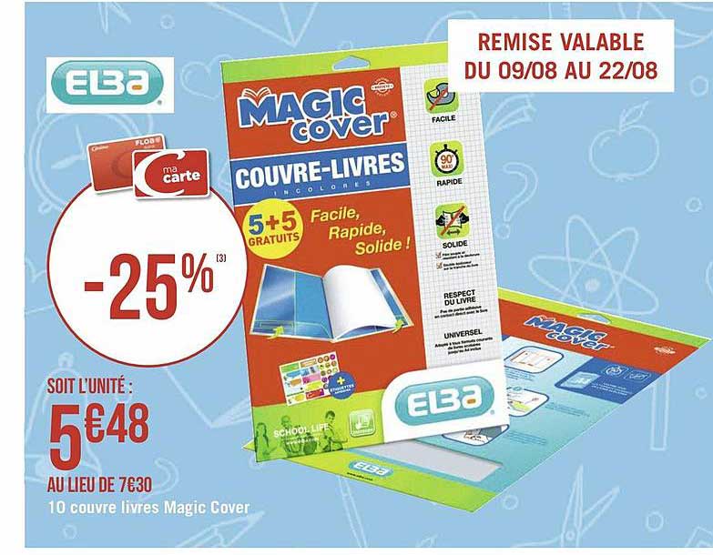 10 couvre livres magic cover elba