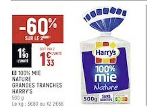 100% mie nature grandes tranches harry's