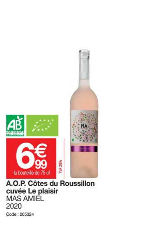 a.o.p. côtes du roussillon cuvée le plaisir mas amiel