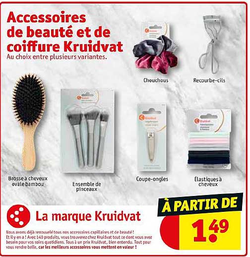 accessoires de beauté et de coiffure kruidvat