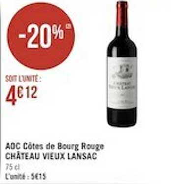 aoc côtes de bourg rouge château vieux lansac