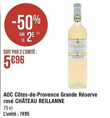 aoc côtes-de-provence grande réserve rosé château reillanne