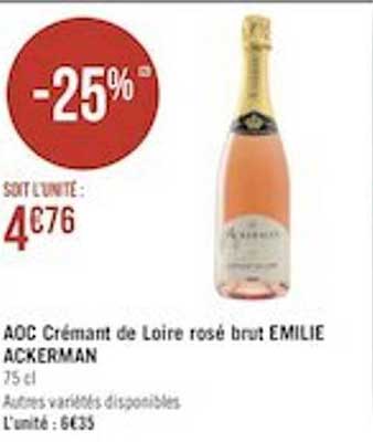 aoc crémant de loire rosé brut emilie ackerman