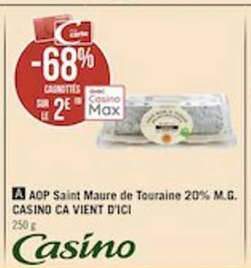 aop saint maure de touraine 20% m.g. casino ça vient d'ici
