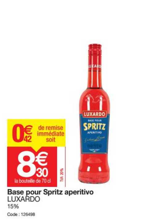 base pour spritz aperitivo luxardo