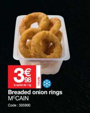 breaded onion rings mc cain
