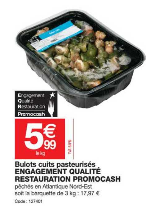 bulots cuits pasteurisés engagement qualité restauration pomocash