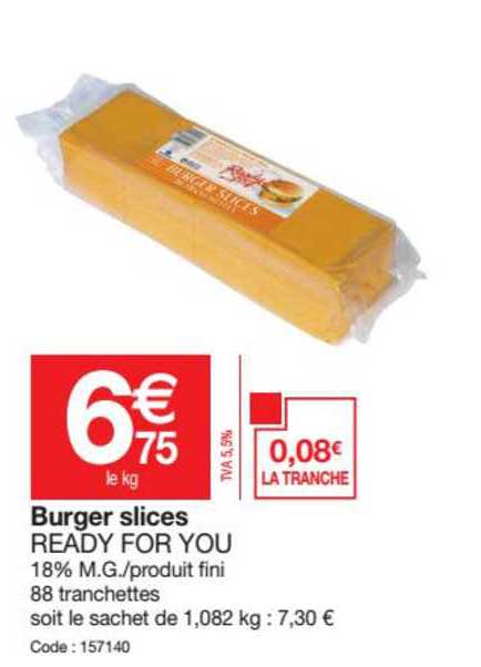 burger slices ready for you
